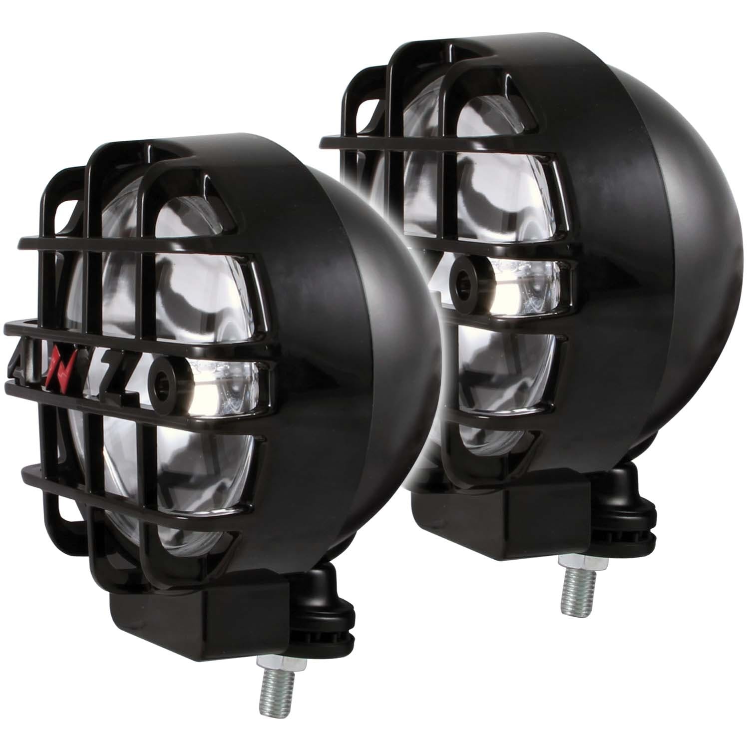 AnzoUSA 861096 6" HID BULLET Style Off Road Lights Black Pair