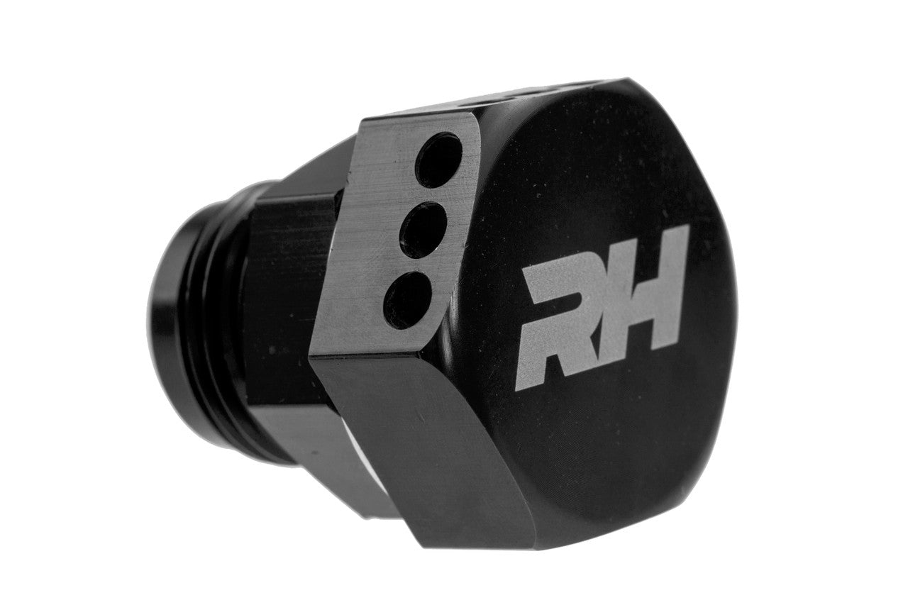 Redhorse Performance 9832-12-2 Valve Cover Vent Fitting, -12AN, Black