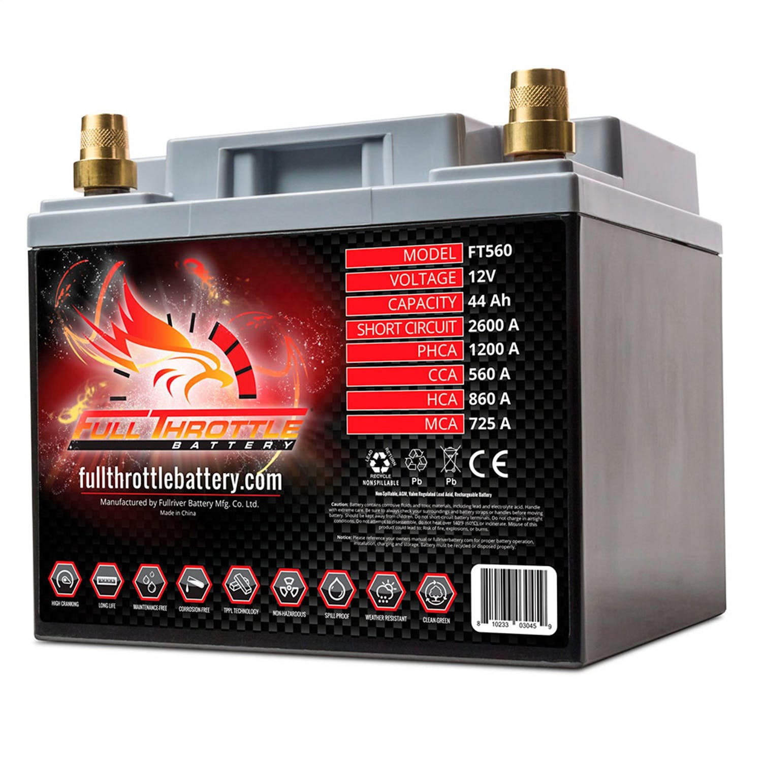 Fullriver Battery FT560 Full Throttle 12V Automotive Battery