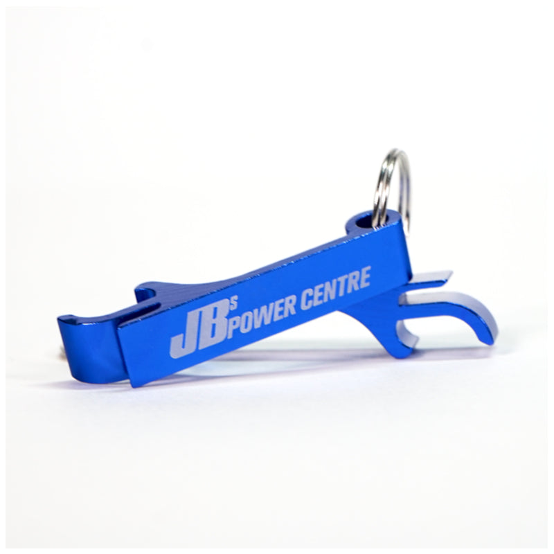 JBs Power Centre Aluminum Bottle and Can Opener Keychain JBSKEYCHAIN-BLUE