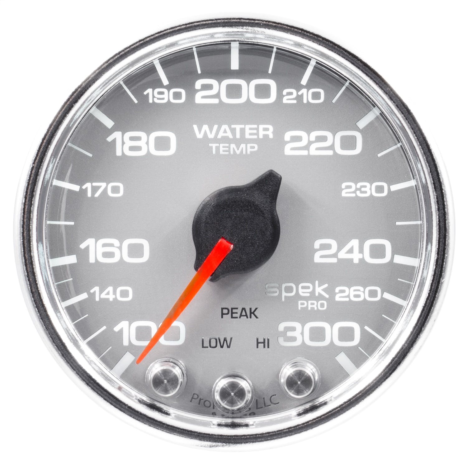 AutoMeter Products P34621 WTmp; 2in.; 300° F; Stepper Motor w/Peak/Warn; Slvr/Chrm; Spek