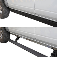 DISCONTINUED - Go Rhino E-Board E1 Electric Running Boards - Textured Black 15-23 Ford F150 F250 F350 SuperCab