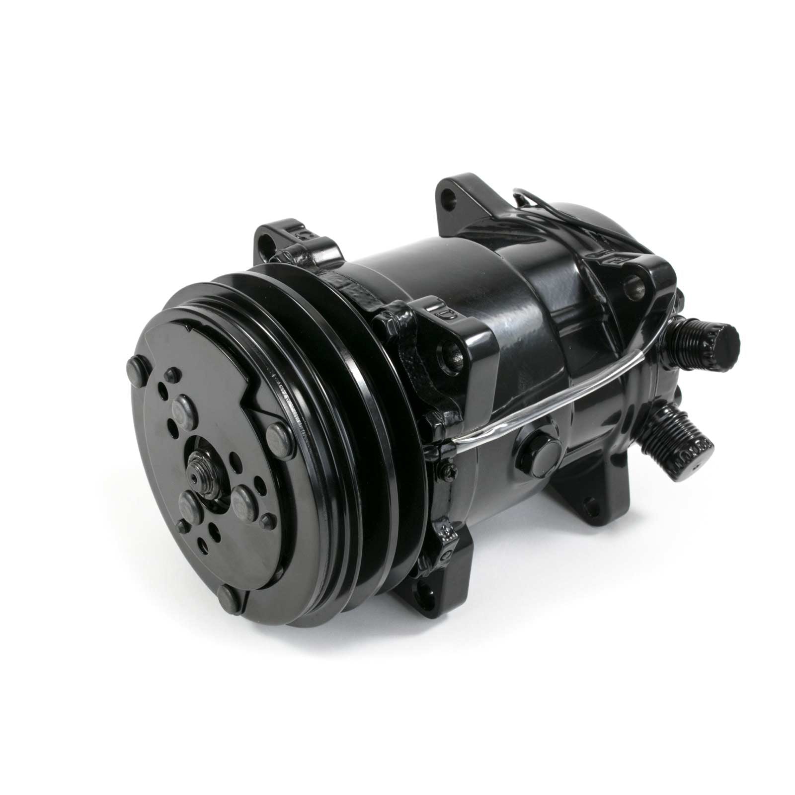Top Street Performance HC5001BK A/C Compressor, V-Belt, Sanden 508 Style, Black