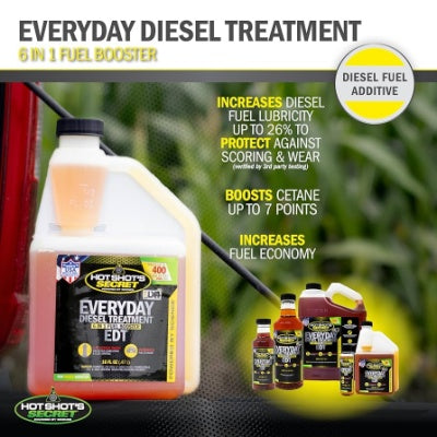 Extend the life of your Diesel Engine with Hot Shot's Secret Every Day Diesel Treatment