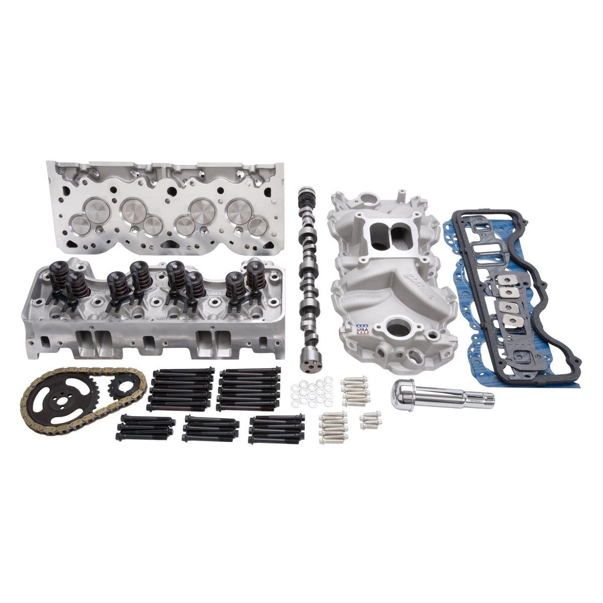 Edelbrock 2039 PWR PKG TOP END KIT PERF RPM FOR 348-409 BBC W-SERIES V8 450+ HP