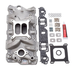 Edelbrock 2040 PN 2701 Chevrolet SB Performer EPS Manifold w/ Gaskets, Bolts, Studs, RTV