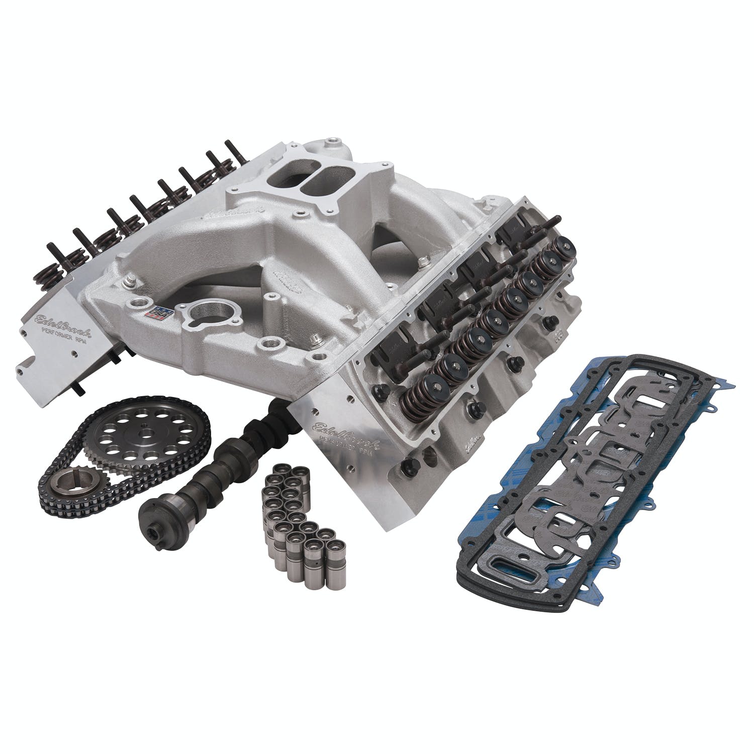 Edelbrock 2058 PWR PKG TOP END KIT PERF RPM 400-500 BB OLDSMOBILE TBD+ HP