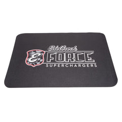 Edelbrock 2323 E-Force Fender Cover, PVC Foam Mat, 2 color printed Edelbrock Racing logo