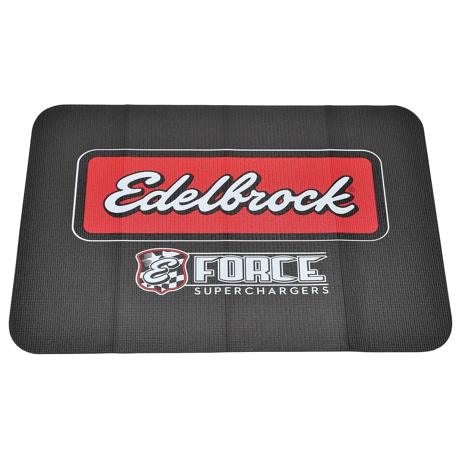 Edelbrock 2324 Racing Fender Cover PVC Foam Mat 2 color printed Edelbrock Racing logo