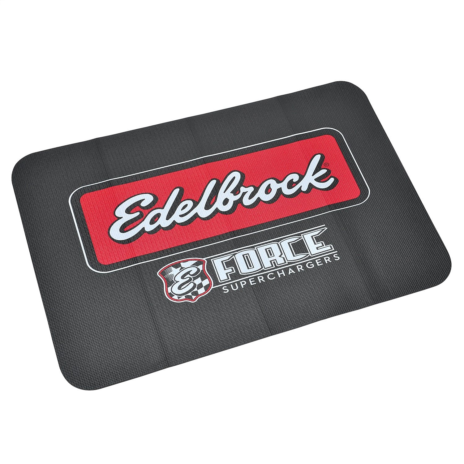 Edelbrock 2324 Racing Fender Cover PVC Foam Mat 2 color printed Edelbrock Racing logo