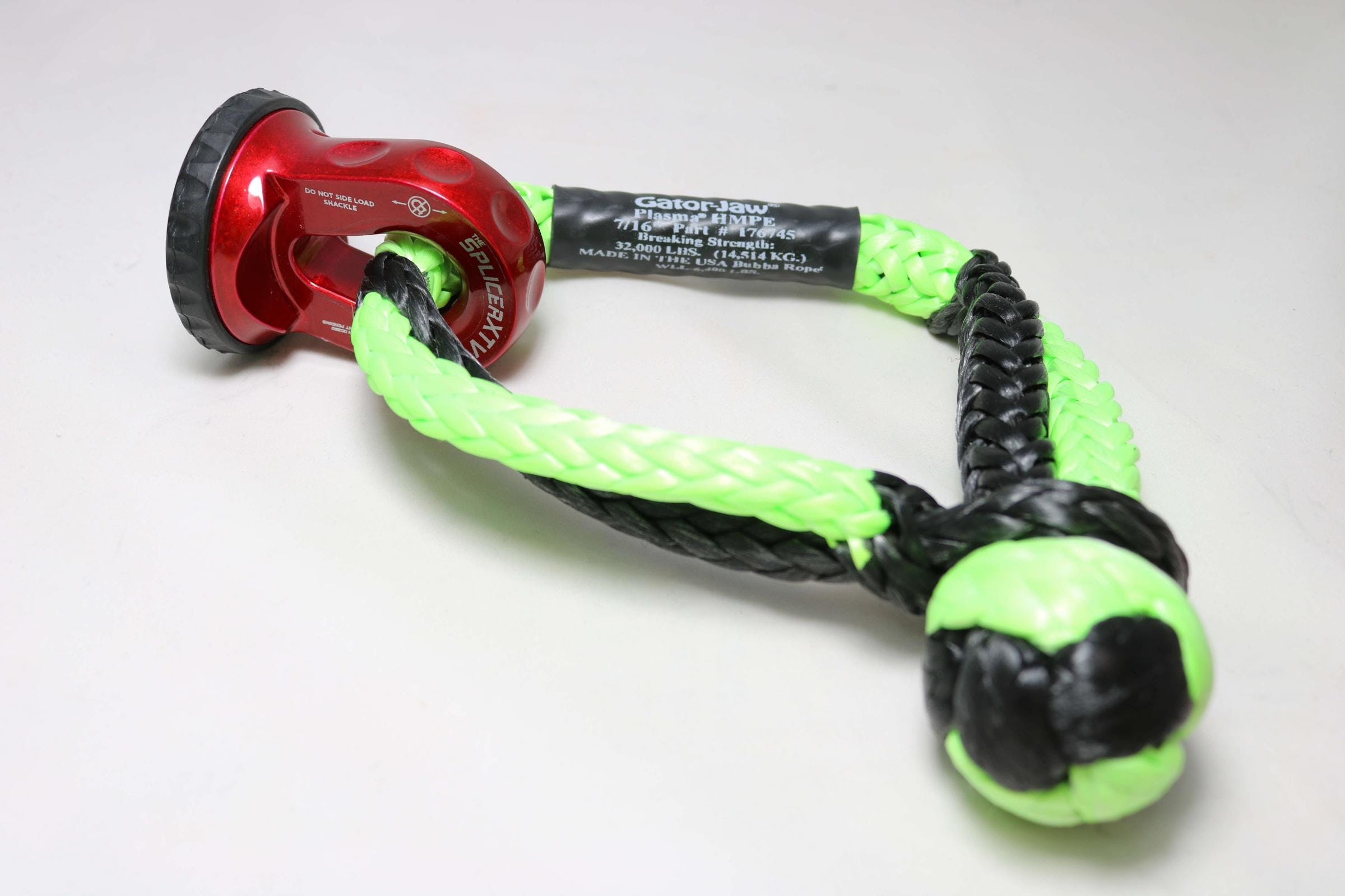 Factor 55 00355-01 Splicer XTV 3/16-1/4 Synthetic Rope Splice-On Shackle Mount - Red