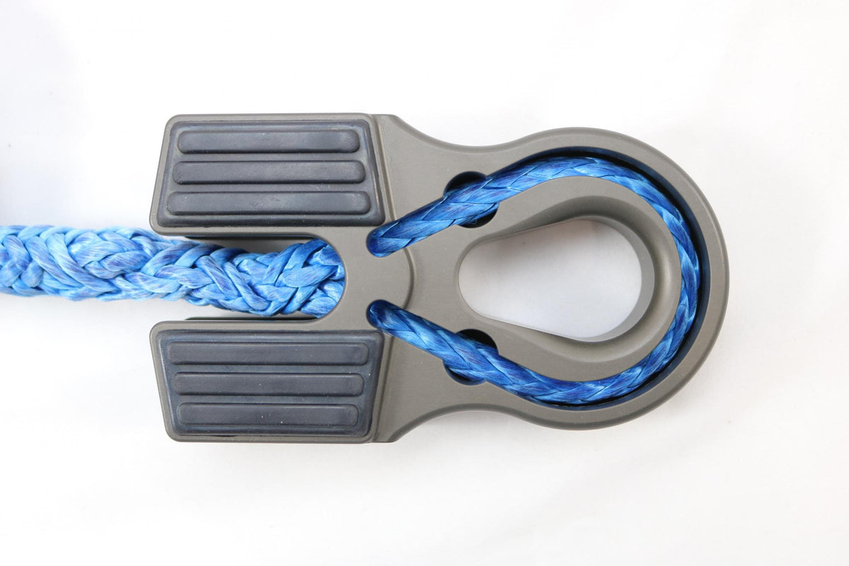 Factor 55 00375-06 Flat Splicer 3/8-1/2 Synthetic Rope Splice-On Shackle Mount - Gray