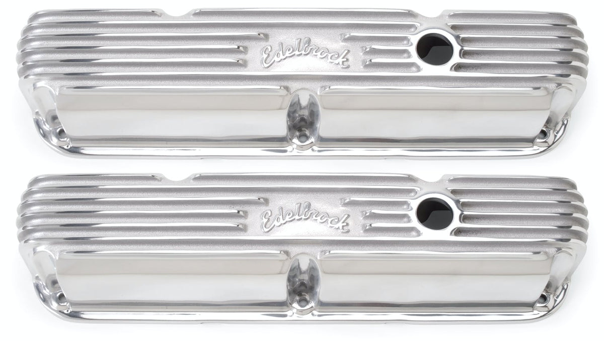 Edelbrock 4176 POLISHED V/C CLASSIC FINNED SB CHRYSLER LA