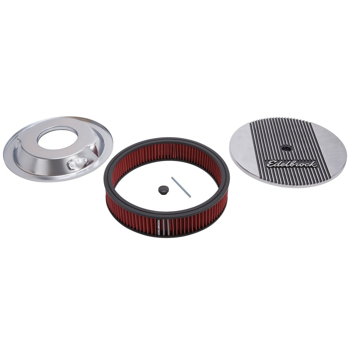Edelbrock 4268 Elite 2 Series Polished 14 Round Air Cleaner - 3 Pro-Flo Element