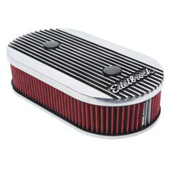 Edelbrock 4272 Elite 2 Series Polished Oval Air Cleaner for Edelbrock Dual-Quads