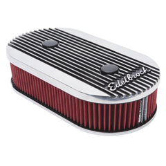Edelbrock 4272 Elite 2 Series Polished Oval Air Cleaner for Edelbrock Dual-Quads