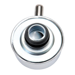 Edelbrock 4410 Signature Series Chrome Round push-in Breather with 90DEG vent Nipple