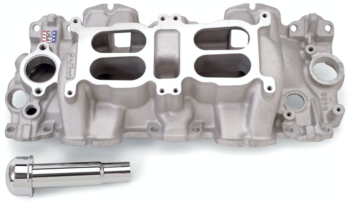 Edelbrock 5409 INTAKE MANIFOLD DUAL QUAD PERF RPM BBC 409 W LARGE PORT AS CAST
