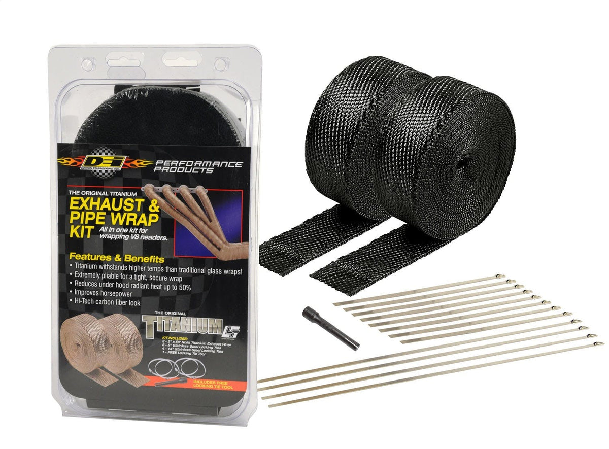 Design Engineering, Inc. 10073 Exhaust and Pipe Wrap Kit - Black Titanium
