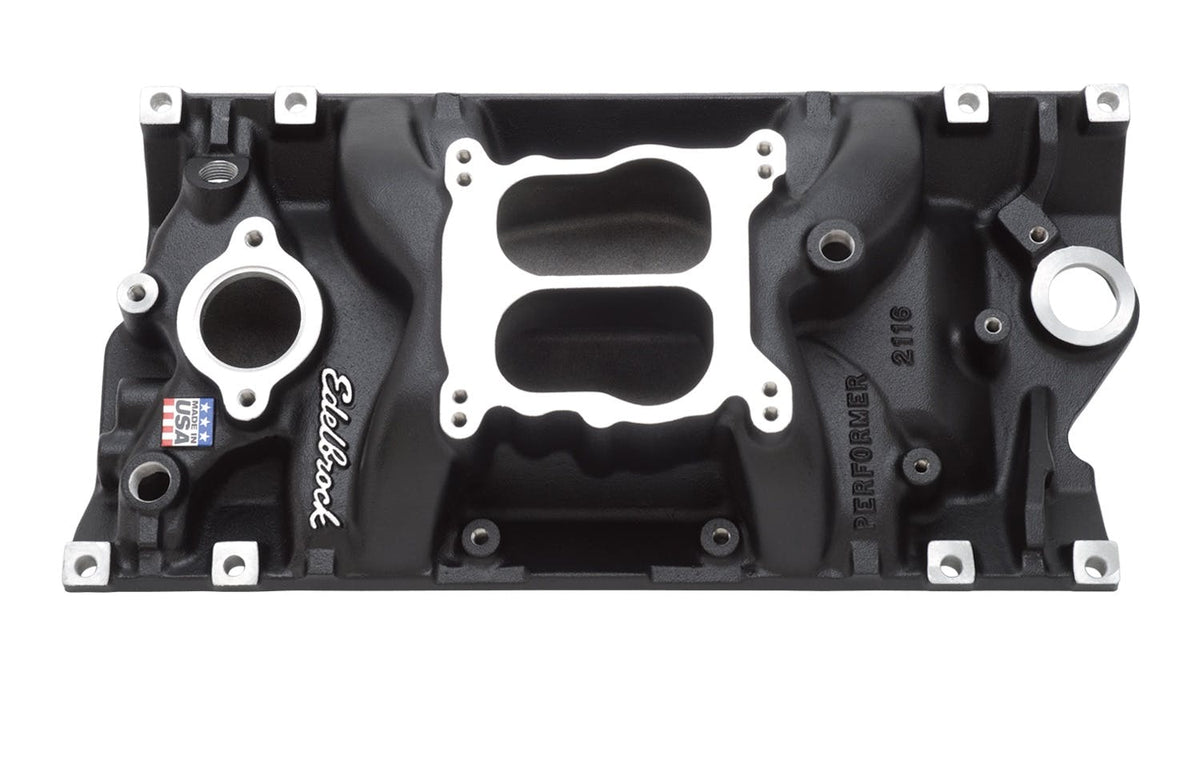 Edelbrock 21163 MANIFOLD, SBC PERFORMER VORTEC BLACK