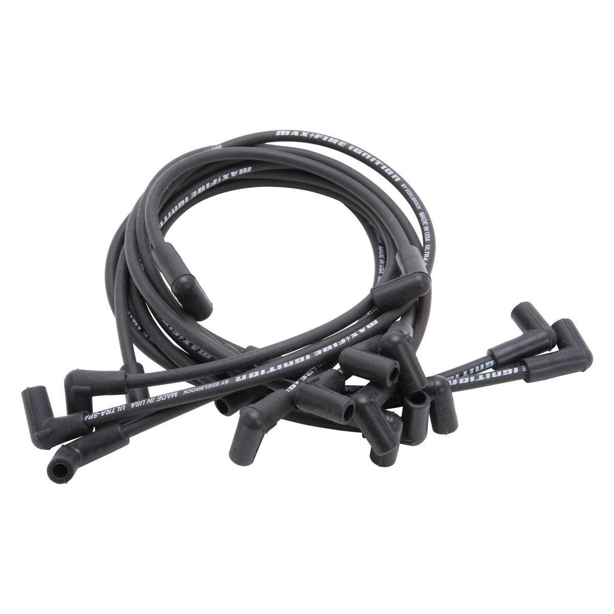 Edelbrock 22702 SPARK PLUG WIRE SET SBC 74-88 V8 500 ohm RESISTANCE BLACK (SET OF 9)