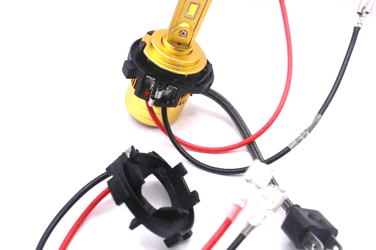 Lucas Lighting,H7 Mercedes and VW adapters with power connection pigtails (2pr)