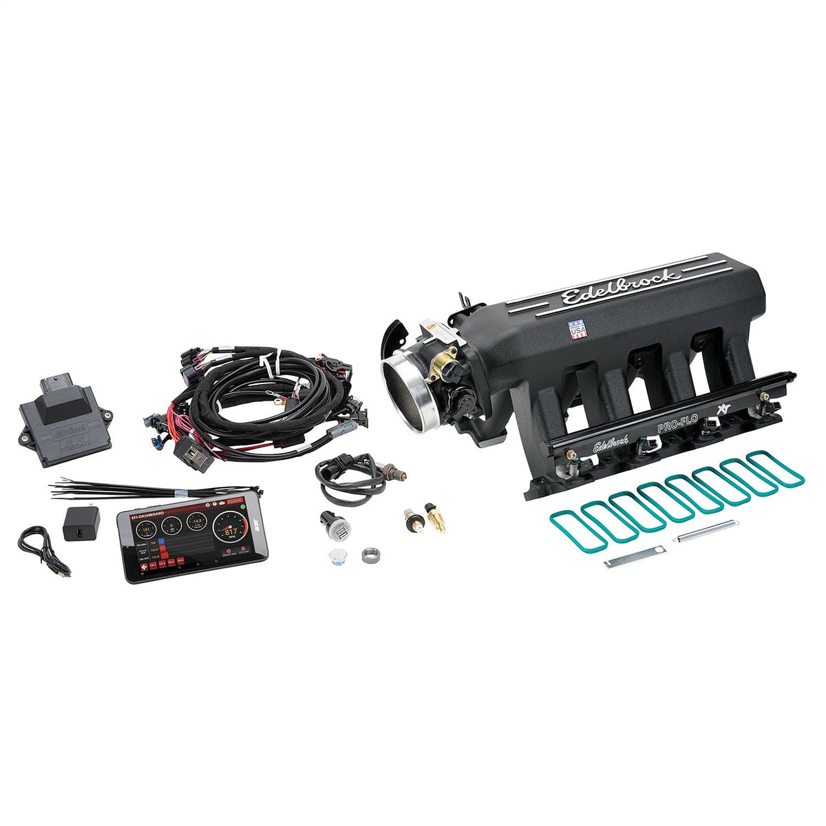Edelbrock 35733 PRO FLO 4 XT EFI SYSTEM LS GEN III/IV CATHEDRAL PORT 550 HP MAX