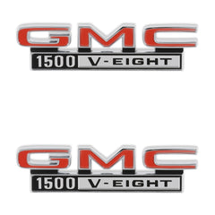 BROTHERS C/K Fender Badge Pair - GMC 1500 V-EIGHT pn 04-597