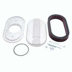 Edelbrock 41159 A/C CLASSIC FINNED SINGLE CARB SM OVAL AS-CAST