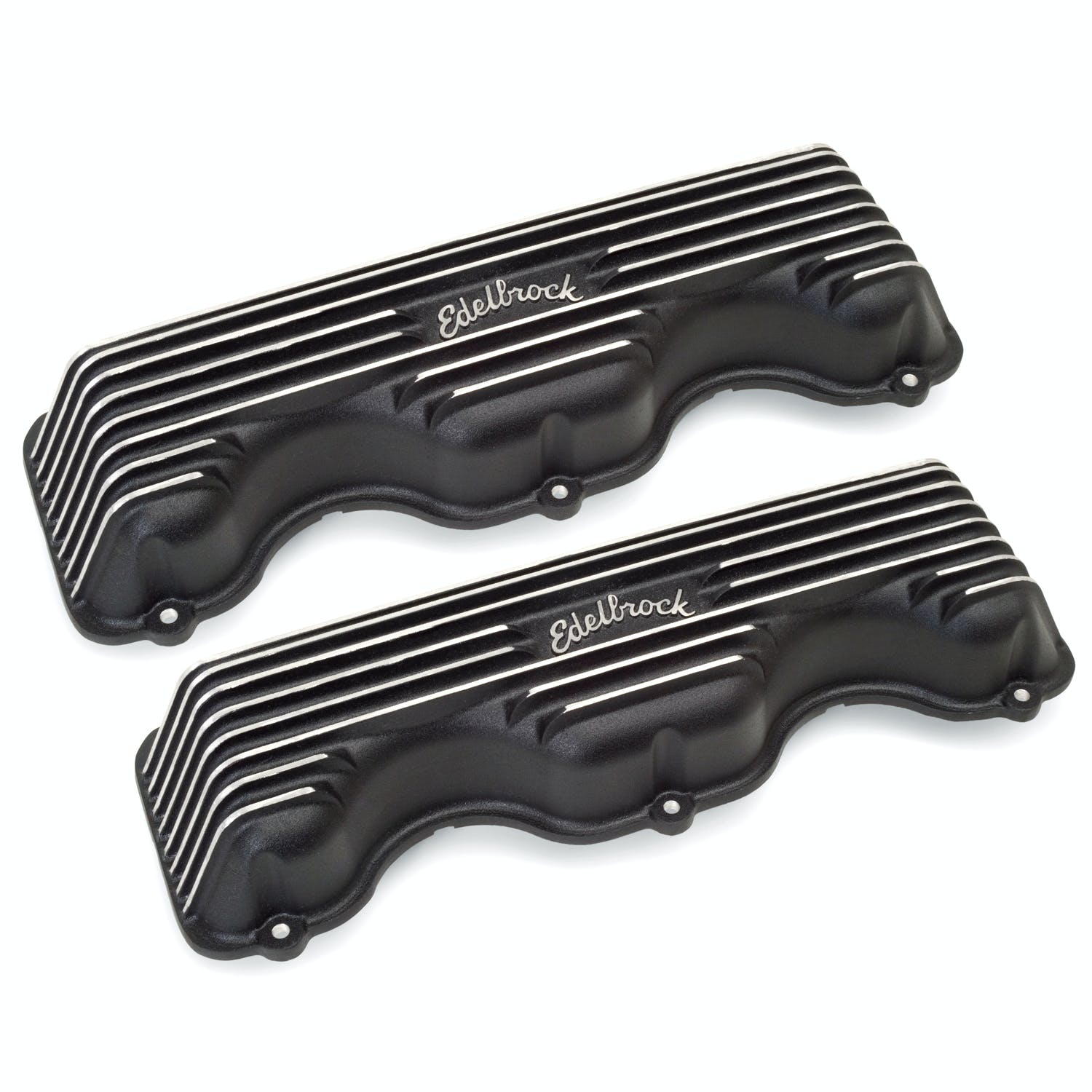 Edelbrock 41403 VC CLASSIC FINNED ALUM CHEVY 348/409 BLK TEXTURE POWDER COAT FINISH