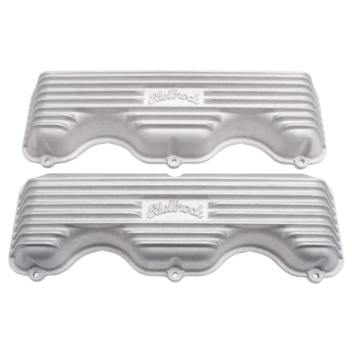 Edelbrock 41409 V/C CLASSIC FINNED ALUM CHEVY 348/409 SATIN