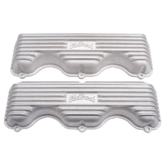 Edelbrock 41409 V/C CLASSIC FINNED ALUM CHEVY 348/409 SATIN