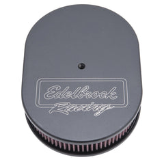 Edelbrock 42203 A/C VICTOR SERIES OVAL SINGLE 4BBL BLK MINI TEXTURE POWDER COAT FINISH