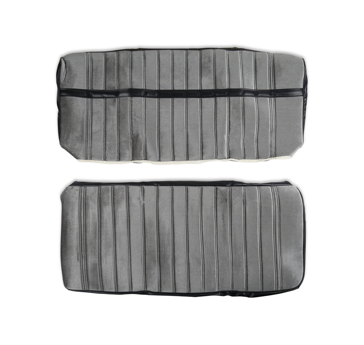 BROTHERS C/K Seat Upholstery Kit - Cloth/Vinyl - Black/Silver pn 05-290
