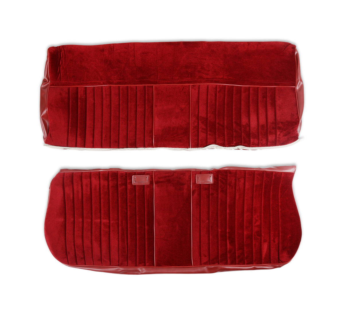 BROTHERS C/K Seat Upholstery Kit - Deluxe Pleat Cloth/Vinyl - Maroon/Burgundy pn 05-321
