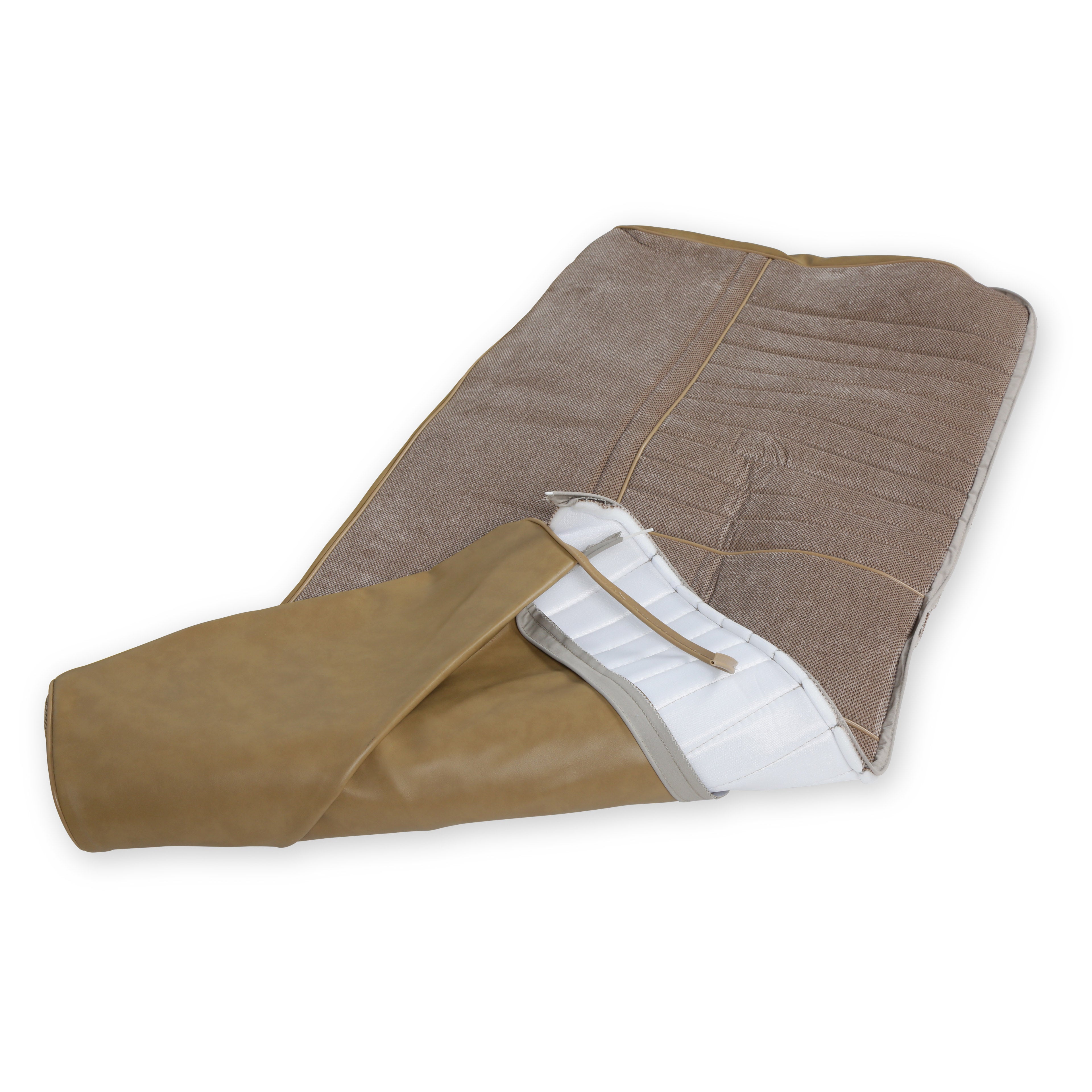 BROTHERS C/K Seat Upholstery Kit - Deluxe Pleat Cloth/Vinyl - Tan pn 05-323