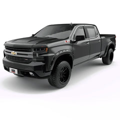 EGR Traditional Bolt-on look Fender Flares 19-22 Chevrolet Silverado 1500 Painted to Code Black set of 4