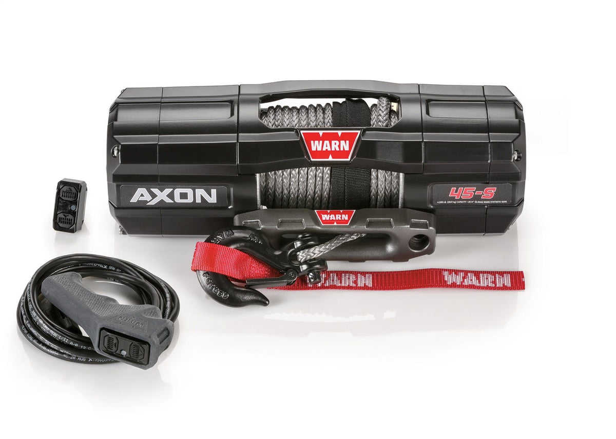 WARN 101140 AXON 45-S Synthetic Winch; Black