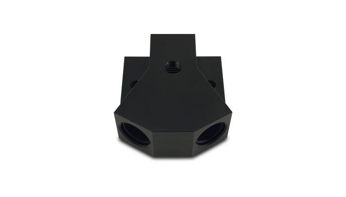 Vibrant Performance - 10893 - Y-Block Adapter with 1/8 in. NPT Port, Single Size: -8 ORB, Dual Size: -8 ORB