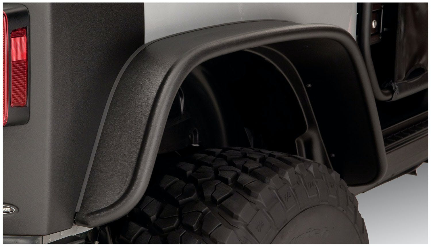 Bushwacker 10919-07 Flat Style Jeep Fender Flares, 4pc