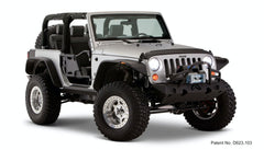 Bushwacker 10919-07 Flat Style Jeep Fender Flares, 4pc