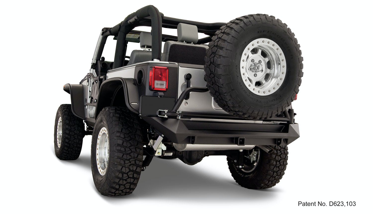 Bushwacker 10919-07 Flat Style Jeep Fender Flares, 4pc