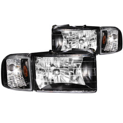 AnzoUSA 111067 Crystal Headlights Black