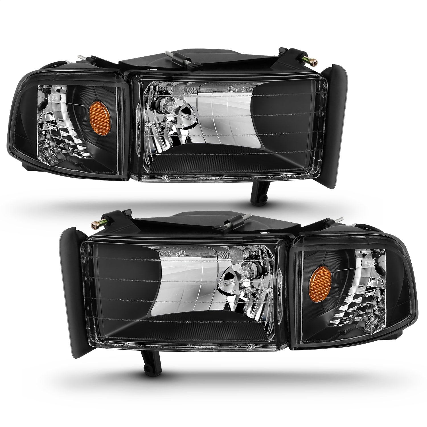 AnzoUSA 111067 Crystal Headlights Black