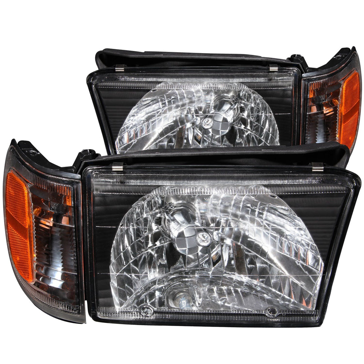 AnzoUSA 111077 Crystal Headlights Black