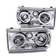 AnzoUSA 111092 Crystal Headlights with Halo Chrome