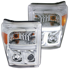 AnzoUSA 111291 Projector Headlights with U-Bar Chrome