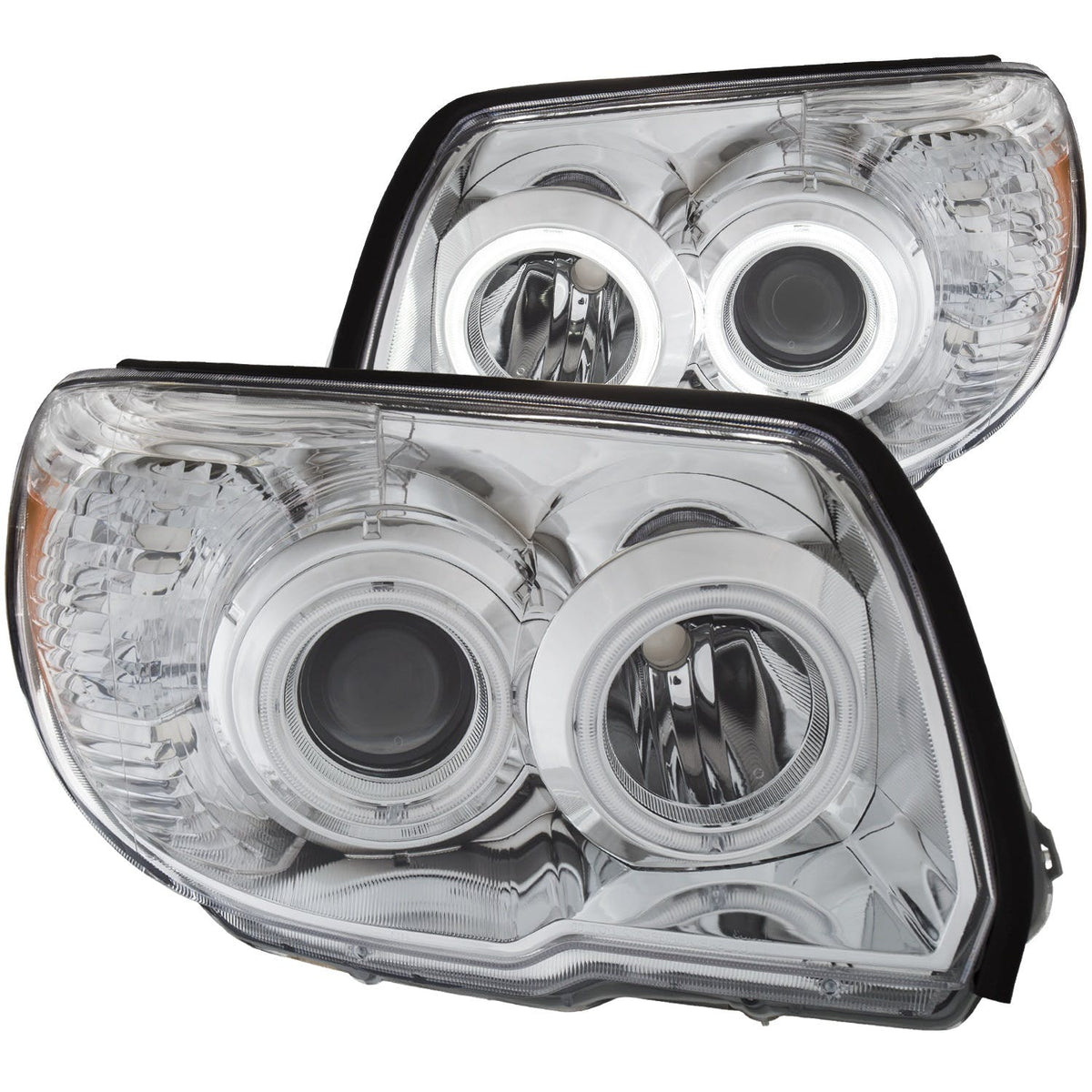 AnzoUSA 111321 Projector Headlights with Halo Chrome