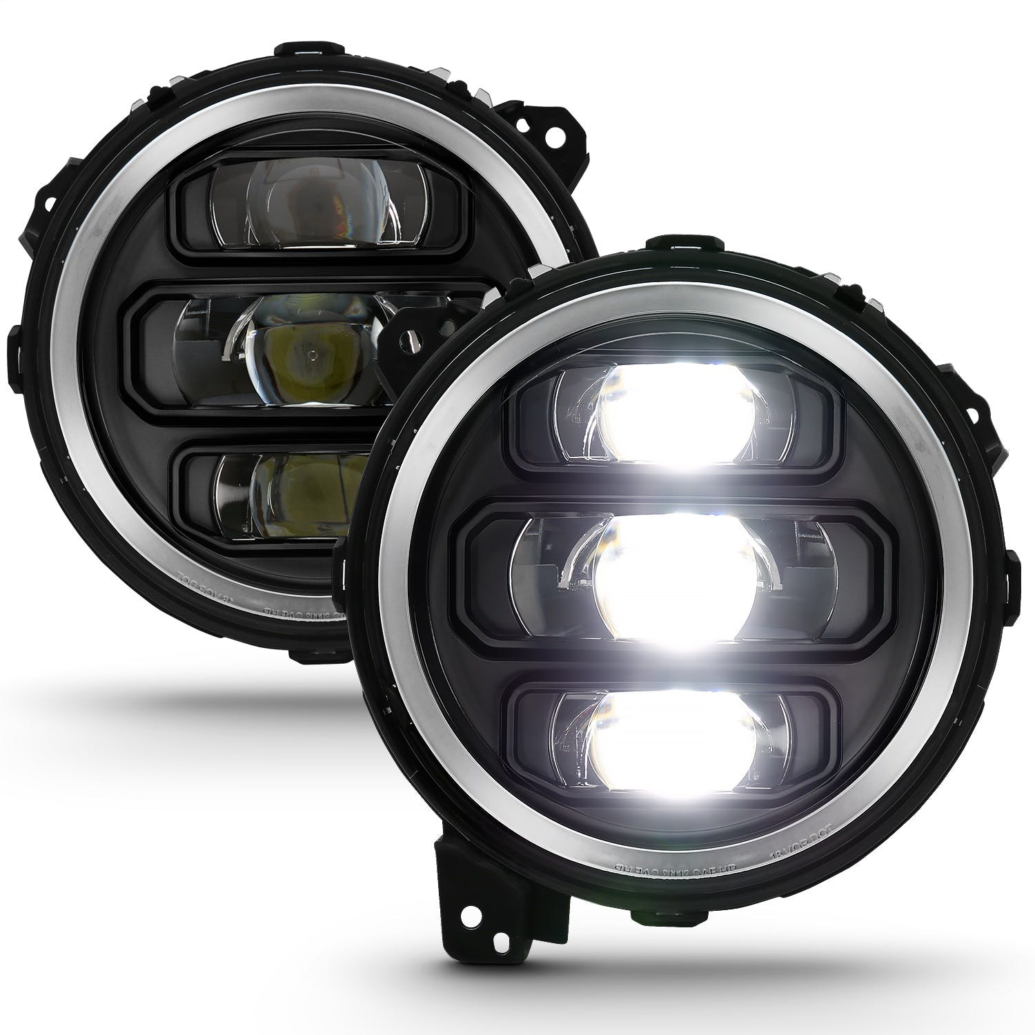 AnzoUSA 111466 Full Led Projector Headlights Black