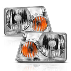 AnzoUSA 111473 Crystal Headlight Chrome